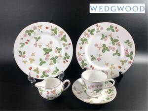 1000円〜■★WEDGWOOD ★ウェッジウッド ワイルドストロベリー C&S プレート クリーマー 金彩 洋食器 まとめ★okoy2643895-339★r30481