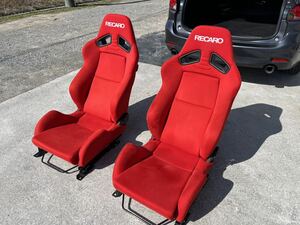 レカロシート　RECARO SR-7 赤　アテンザGJ系レール付き 左右セット