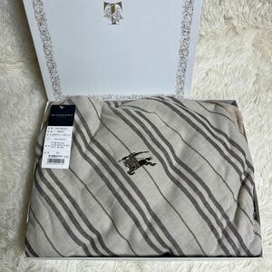 未使用　Burberryバーバリー　麻混タオルケット　ガーゼ　ガーゼケット