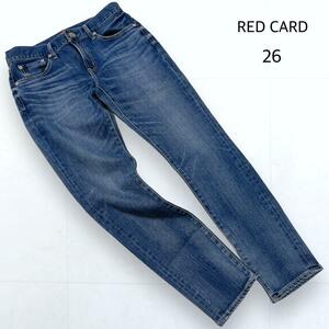 RED CARD レッドカード ストレッチ テーパード デニムパンツ 26403 サイズ 26 レディース L