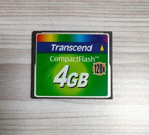 コンパクトフラッシュ Transcend CFカード　4GB フォーマット済み