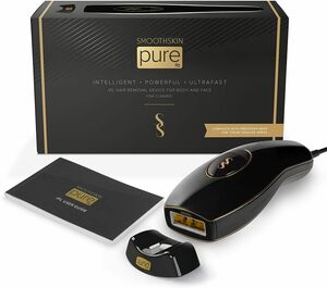 スムーズスキン pure fit ブラック 家庭用 光脱毛器 100万回照射 ヒゲ脱毛 10段階調整 冷却不要 男女兼用 サロンクオリティ 2年保証