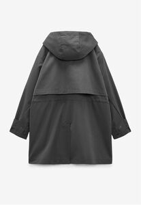 ZARA フード付きブルゾン　グレー モッズコート コート ジャケット