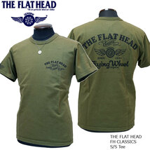 2024年夏新作 THE FLAT HEAD/フラットヘッド FHクラシック ヘビーオンス半袖Ｔシャツ 44 XXLサイズ オリーブ FN-THC-043 新品 送料無料_画像1