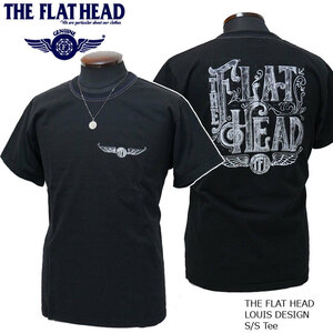 送料無料 フラットヘッド/THE FLAT HEAD ルイスデザイン 半袖Ｔシャツ 40 Lサイズ ブラック THC-035 新品 日本製