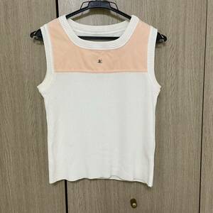  beautiful Courreges ito gold rib no sleeve the best tank top wonderful on goods pretty!