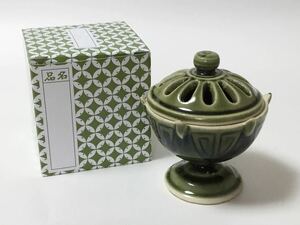 蓋置 織部 穂屋香炉 紙箱入り 古物品 茶道具