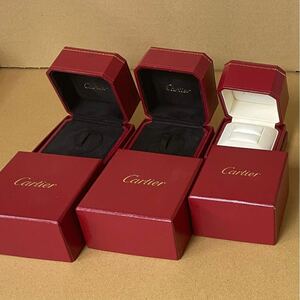  стандартный товар *[Cartier] Cartier кольцо для ювелирные изделия кейс пустой коробка пустой коробка 3 позиций комплект 