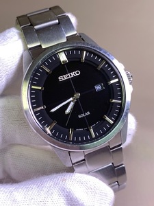◆SEIKO セイコー ◆ V147-0AV0/ソーラー/メンズ腕時計/稼働・現状品