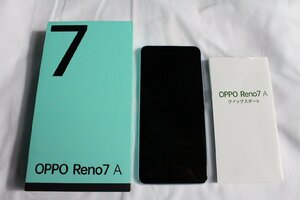 [5qP04175E]* рабочий товар *OPPO Reno7A*A2010P* SoftBank *android* Dream голубой *SIM свободный *128GB* смартфон * текущее состояние товар 