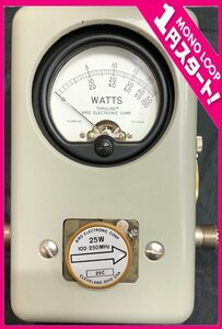 [8HM small 04030F]*1 jpy start *BIRD43* bird 43* electric power total *WATTMETER* watt meter * Element 2 piece * case attaching * amateur radio * present condition goods 