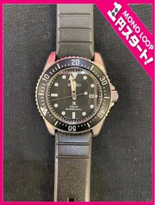 【5CS多04001C】1円スタート★SEIKO セイコー★プロスペック★ソーラー★V147-0CS0★DIVER’S WATCH ★デイト★メンズ★腕時計★稼働★現状