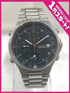 【5SY勝04015E】1円スタート★SEIKO★セイコー★7T42-6A10★スピードマスター★クロノグラフ★アラーム★デイト★稼働品★腕時計