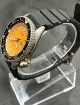 【5SF伊04048E】★1円スタート★腕時計★wristwatch★SEIKO★セイコー★ダイバーズウォッチ★オレンジ文字盤★6458-600A★ラバーベルト_画像3