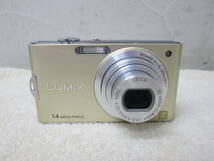 (23)♪パナソニック Panasonic LUMIX ルミックス DMC-FX66 ゴールド バッテリー付き コンパクトデジタルカメラ 通電・動作確認済み_画像2