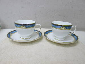 (23)♪WEDGWOOD ウェッジウッド CURZON カーゾン カップ＆ソーサー 2客 ペア 