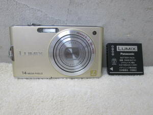 (23)♪パナソニック Panasonic LUMIX ルミックス DMC-FX66 ゴールド バッテリー付き コンパクトデジタルカメラ 通電・動作確認済み