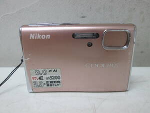 (25)♪Nikon ニコン COOLPIXクールピクス S52 ピンク デジタルカメラ デジカメ バッテリー欠品 通電・動作未確認 現状品