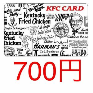 700 иен минут (700 иен ×1) цифровой KFC карта талон Kentucky Fried Chicken 