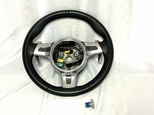 ◆Porsche 911 カレラ4 Genuine Parts Steering Steering パドルシフトincluded 991.347.803.60 A34【Used item】◆