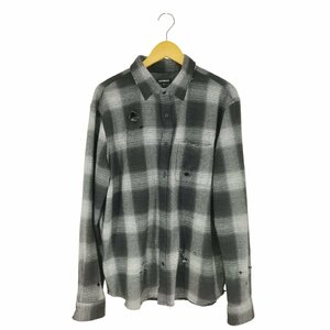 EXPRESS(エクスプレス) オンブレチェック L/S シャツ USED加工 メンズ import：L 中古 古着 0323