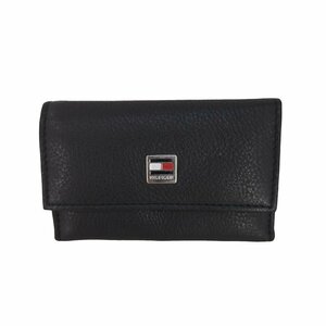 TOMMY HILFIGER(トミーヒルフィガー) ロゴプレート シボ革 レザー 6連キーケース メンズ 中古 古着 0927