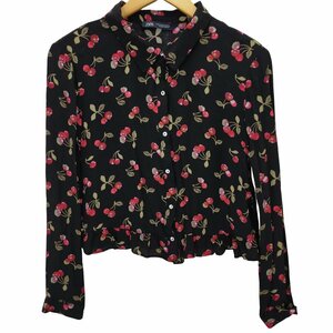 ZARA(ザラ) 総柄長袖シャツ チェリー さくらんぼ レディース M 中古 古着 0943