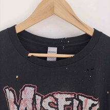 USED古着(ユーズドフルギ) GILDANボディ ブリーチ加工 バンド プリント S/S Tシャツ メン 中古 古着 0947_画像3