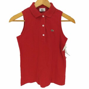 LACOSTE(ラコステ) ロゴワッペン ノースリーブ ポロ シャツ レディース FR：38 中古 古着 0344