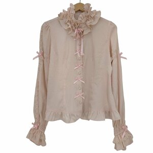 USED古着(ユーズドフルギ) Angelic Pretty ドット柄 リボンフリルシャツ レディ 中古 古着 0606