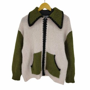 ZARA(ザラ) COMBINATION KNIT WOOL CARDIGAN レディース import： 中古 古着 1045