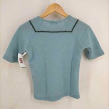 mina perhonen(ミナペルホネン) mohair T-shirt ニット セーター 半袖 クルー 中古 古着 0623_画像2