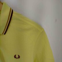 FRED PERRY(フレッドペリー) ロゴ刺繍 鹿の子ポロシャツ メンズ JPN：M 中古 古着 0844_画像3