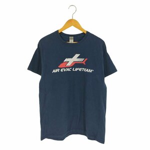 GILDAN(ギルダン) 企業ロゴ 両面プリント クルーネックTシャツ メンズ import：L 中古 古着 0358