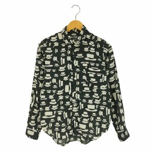 BLACK COMME des GARCONS(ブラックコムデギャルソン) A2013 ハット柄 ポリシャ 中古 古着 0351