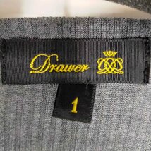 Drawer(ドゥロワー) シルク切替 ニットワンピース リブ 半袖 リボン ミニ レディース JPN：1 中古 古着 0507_画像6