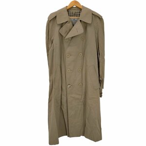 AQUASCUTUM(アクアスキュータム) MADE IN ENGLAND 裏地チェック柄 ロングトレンチ 中古 古着 0326