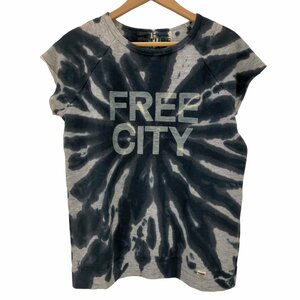 FREE CITY(フリーシティ) フリーシティ FREE CITY ロゴプリントタイダイスウェットTシャ 中古 古着 0809