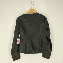 ZARA(ザラ) ノーカラー フェイクレザージャケット レディース import：L 中古 古着 0225_画像2