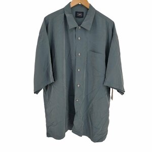 HAGGAR(ハガークロージング) レーヨンポリ S/S シャツ メンズ import：XL 中古 古着 0914