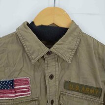 AVIREX(アヴィレックス) MILITARY SHIRT ワッペン メンズ M 中古 古着 0912_画像3