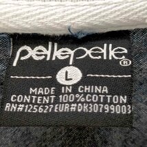 pelle pelle(ペレペレ) 刺繍 コットン 長袖ポロシャツ メンズ import：L 中古 古着 0546_画像6