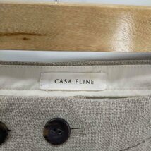 CASA FLINE(カーサフライン) ヘビーリネンストレートパンツ センターシーム レディース 0 中古 古着 0623_画像6