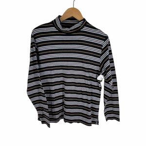 BURBERRY GOLF(バーバリーゴルフ) ボーダーモックネックカットソー レディース JPN：L 中古 古着 0622