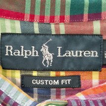 RALPH LAUREN(ラルフローレン) L/S CUSTOM FIT スモールポニー刺繍 チェック柄B 中古 古着 0127_画像6