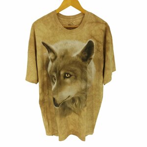 the mountain(ザマウンテン) USA製 WOLF 狼 大判 アニマル プリント S/S Tシャ 中古 古着 1104