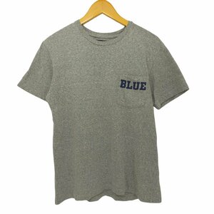 BLUE BLUE(ブルーブルー) フロントポケット ロゴプリント ショートスリーブTシャツ メンズ JP 中古 古着 0523