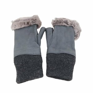 SERMONETA GLOVES(セルモネータ グローブス) イタリア製 スイッチング ファー レザーグロ 中古 古着 0903