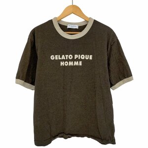 Gelato Pique Homme(ジェラートピケオム) ロゴプリント リンガーTシャツ メンズ JPN 中古 古着 0744