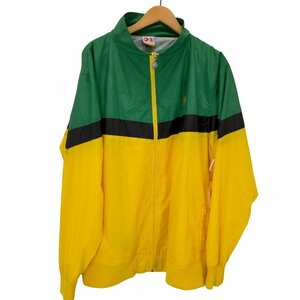 NESTA BRAND(ネスタブランド) ラスタカラー フルジップ ナイロンジャケット B系 ビッグサイズ 中古 古着 1045